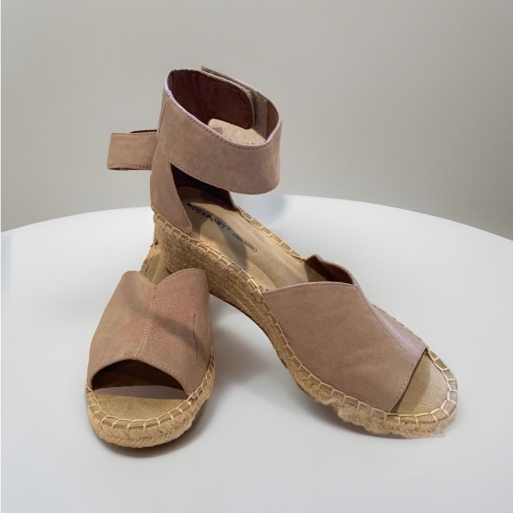 Rockport Suede Espadrilles Heeled Sandals 9